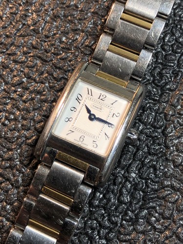 COACH Women’s Rectangle Watch All Stainless Tank Silver Tone Ladies Wristwatch - Picture 12 of 23
