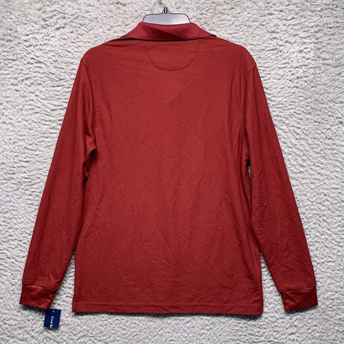 Club Room Shirt Herren S Small weinrot Polo gestreift langarm - Bild 6 von 6