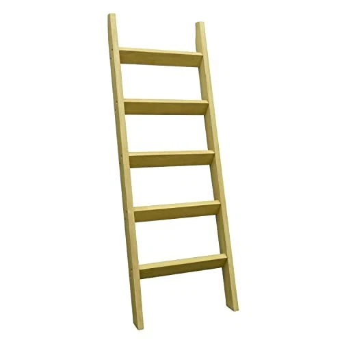 Hallops 5ft Blanket Ladder Premium Rustic Wood Shelf Farmhouse