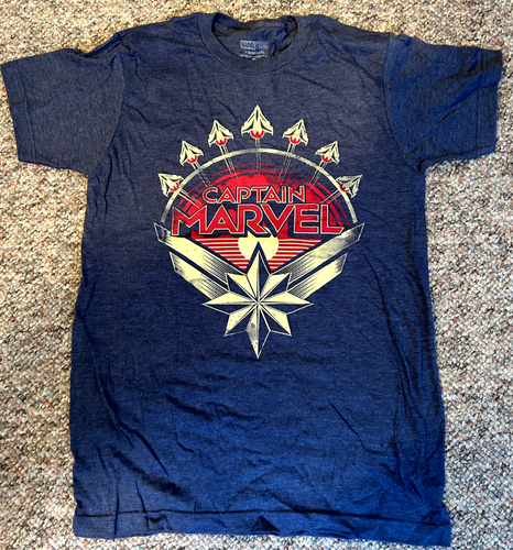 2019 Disneys Marvel Captain Marvel Official Promotional T Shirts, Grey Mens S&L - 第 1/3 張圖片