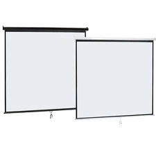 84" X 84" Diagonal Dimension Pull Down Projection Screen Matte HD Movie Theater
