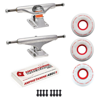 Independent Trucks Ricta SKATEBOARD 86a Clouds Wheels PACKAGE Abec 5 Bearings