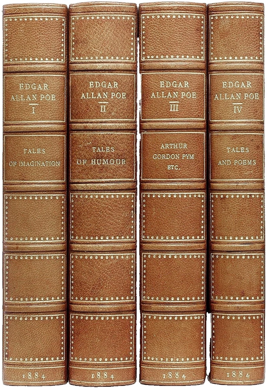 Literatura y ficción Edgar Allan Poe Encuadernación fina libros antiguos y de colección