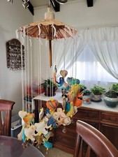 BAMBOO CRIB MOBILE RAINFOREST FROG HEART BABY INFANT NURSERY