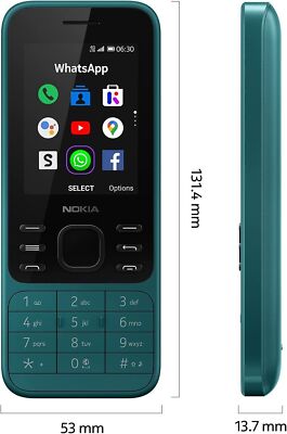 Unlocked Nokia 6300 4G WIFI Radio 2MP 4GB 512MB RAM Mobile Phone 0.3'' Dual SIM
