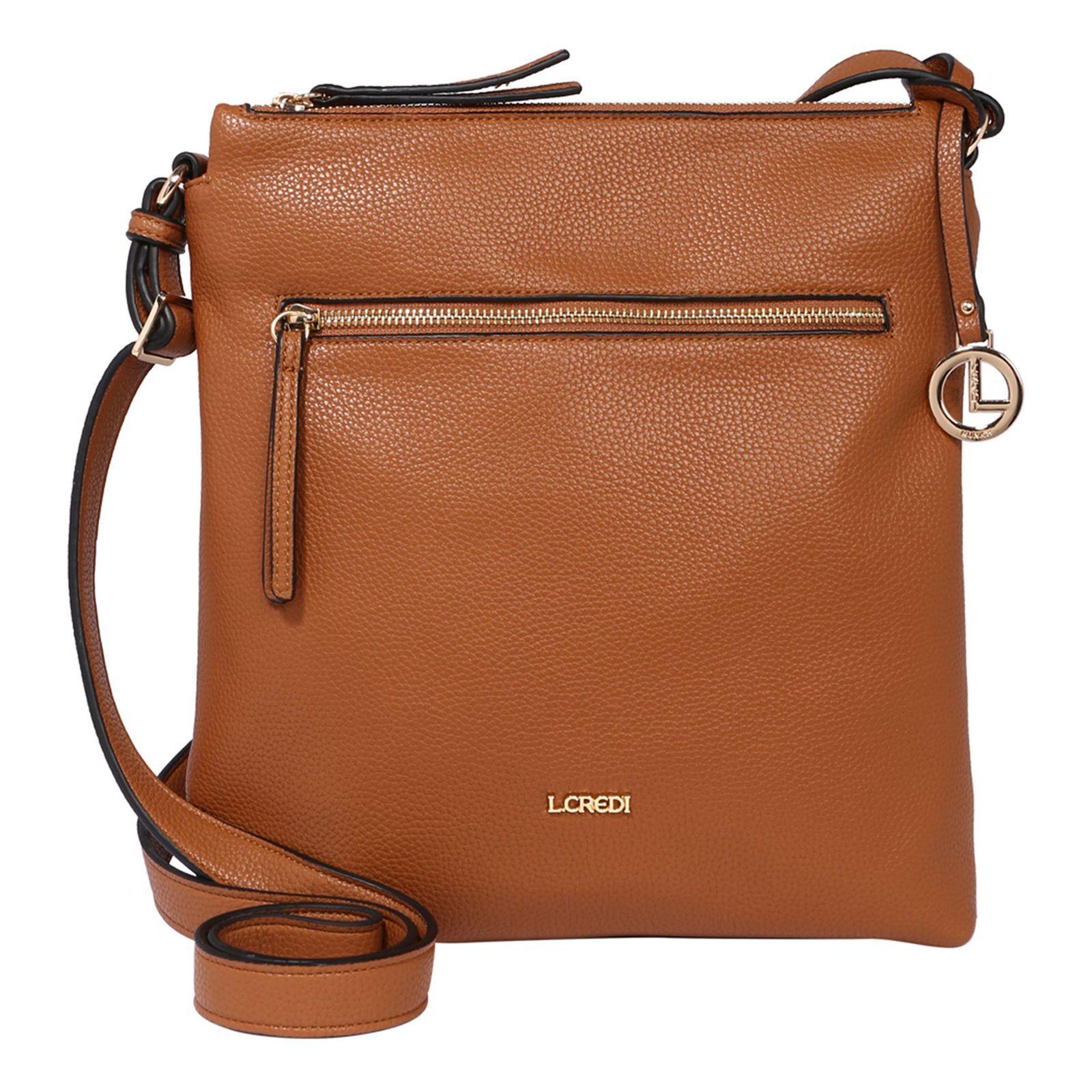 L.CREDI New Orleans Crossbody Bag Cognac