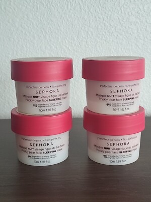 Sephora Collection Prickly Pear Face Sleeping Mask 1.69oz / 50mL Total Of 4 