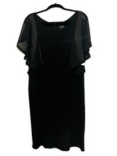 Isabel Toledo Lane Bryant Short Sleeve Little Black Dress Size 16
