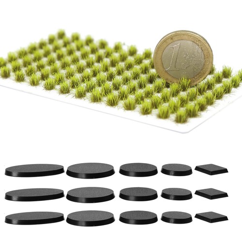 Paquete de 1 mini bases autoadhesivas modelo racimo de hierba para juegos de guerra escena militar - Imagen 9 de 9