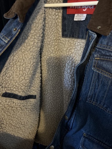 Vintage Wrangler Mens 2XL Thick Fleece Lined Denim Jacket RN 15101 - Picture 4 of 9