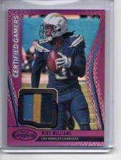 Mike Williams 2020 Panini Certified Gamers Purple 3-Color Patch /10