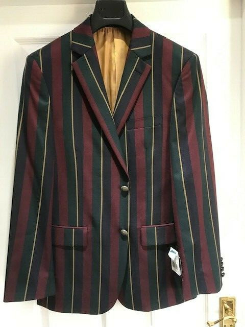 FILA Blazer multistrisce Gurteen Sweden nuovo di zecca non indossato taglia 40 Reg METÀ PREZZO