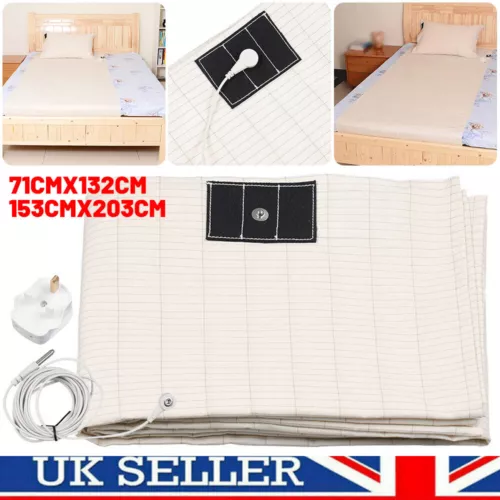 Earthing Sheet for Double Bed Grounding Sheet 80'' *60'' Health Gift UK Plug