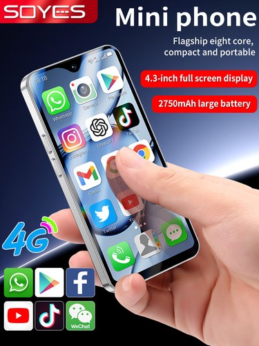 F9 Unlocked Mini 4.3 Inch Smart Phone 4G LTE 16GB ROM Android 10.0 Mobile phone - Picture 2 of 14