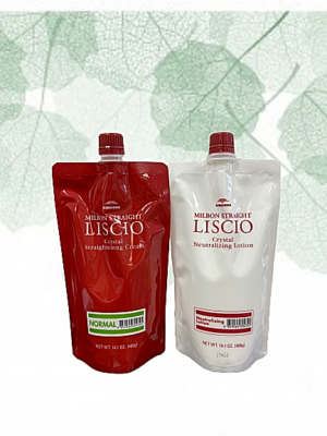 Milbon Liscio Crystal Straighteners Cream NORMAL Set 14.1 oz For