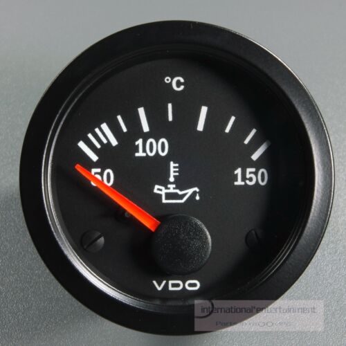 VDO ADDITIVO INDICATORE OLIO MOTORE 150° 12V 52mm con Bel. TEMPERATURA OLIO COCKPIT VISION
