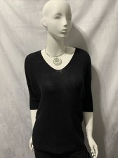 Express Women's Soft Knit V- Neck Black Sweater. Size Small NWT