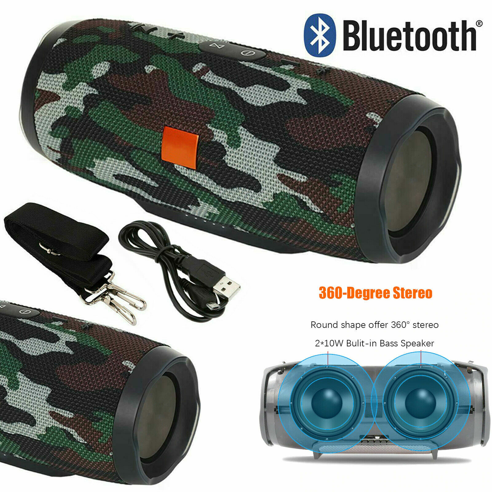 40W XL Portable Wireless Bluetooth Speaker Waterproof Stereo Bass Loud