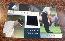 2001 UD SP Authentic Preview Authentic Threads MIKE WEIR Rookie RC #MW-AT SP PGA