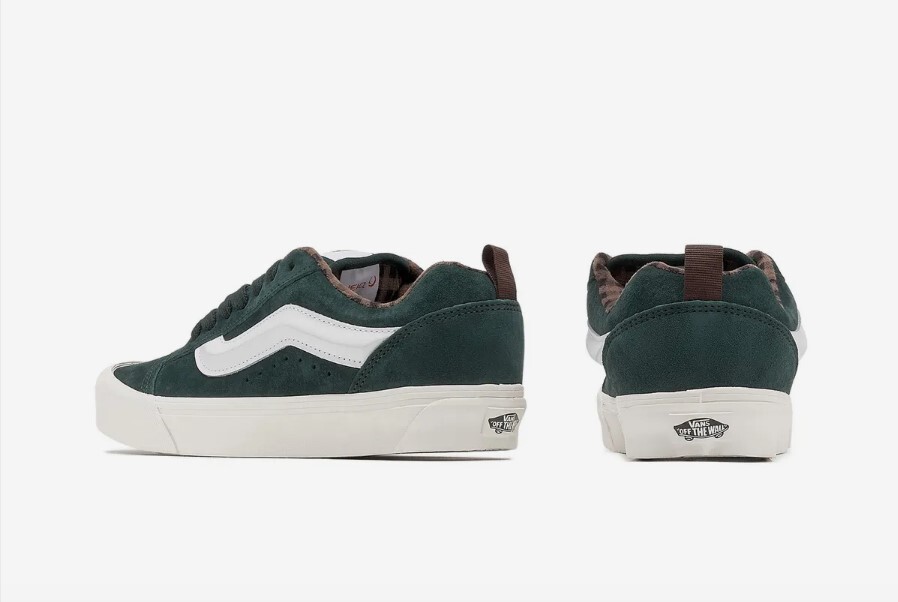 VANS KNU SKOOL PIG SUEDE PLAID VN000CS0PRM GREEN men's