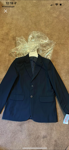 Boys cat & Jack fully lined navy suit coat sz 12