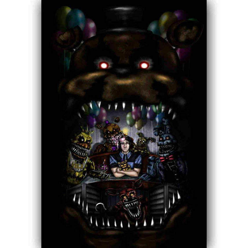 PÓSTER IMPRESO Markiplier Five Night's at Freddy's 4 luces para el hogar 281240
