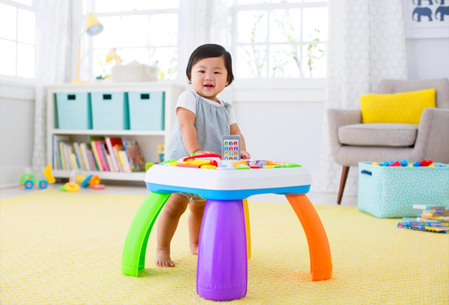 Baby to Toddler Toy Laugh & Learn around the Town Learning Activity Table with M - Picture 4 of 12