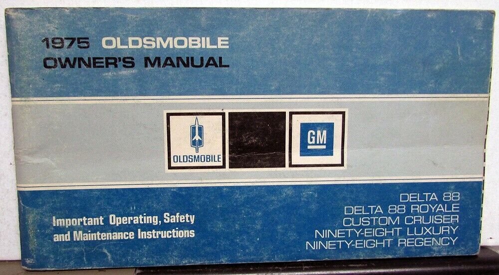 1975 Oldsmobile Owners Manual Delta 98 Max 43% Oakland Mall OFF 88 Cruiser Custom Care