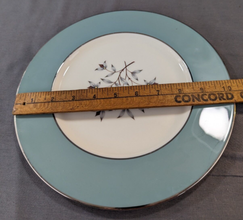 Vintage Lenox Kingsley Muster X445 Essteller 10 5/8" mit Platinband - Bild 5 von 6