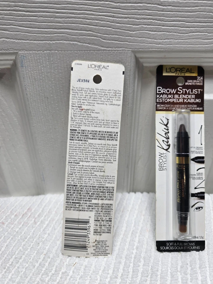 Set of 2 L'Oreal Paris Brow Stylist Kabuki Blender Blonde & Dark Brunette 0.05oz - Image 4 of 4