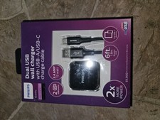 Phillips Dual USB Wall Charger With USB A And...