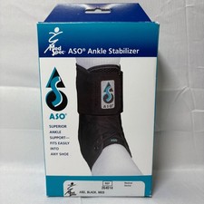 ASO MedSpec Ankle Stabilizer Brace Support Size Medium Black EASY FIT INTO SHOE