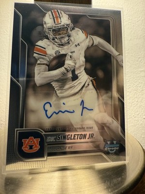 Eric Singleton Jr. 2025 Bowman Chrome U  AUTO #BCA-ESI Auburn Tigers
