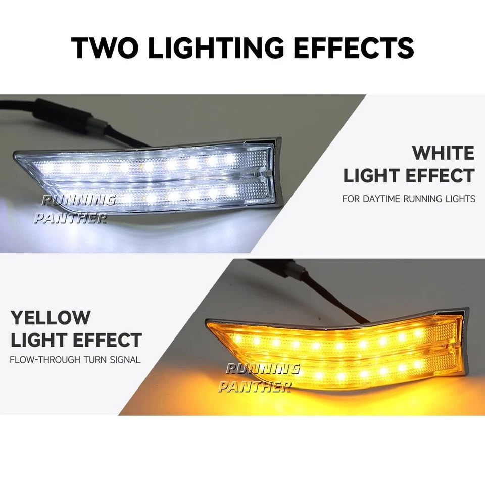 Fog Light Side Auxiliary LED Turn Signals Cowl Light For Honda Goldwing GL1800 ✅ - Image 3 of 4