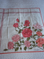 *Vintage Cornelia James - 3 Royal Roses Queen Elizabeth Scarf