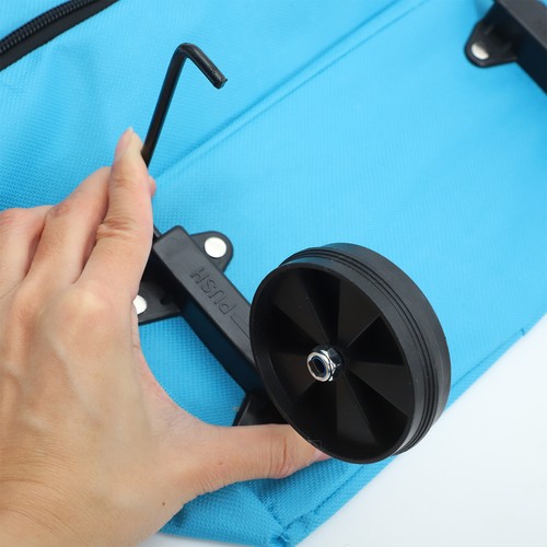 Bolsa de almacenamiento plegable de viaje para compras remolque de coche de bienvenida con carro de ruedas - Imagen 9 de 12