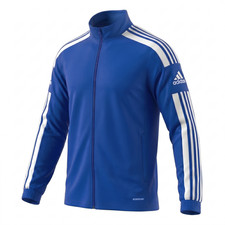 Image of adidas Mens Track Jacket Large Blue Aeroready Primegreen Breathable Full Zip