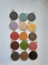 15 charms  gold / colored  1,3  inch lot of 15 zipper pull XL 36 mm  mix