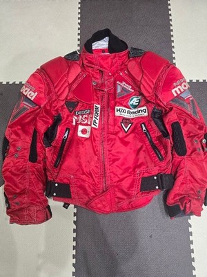 Kiss Racing Motorcycle Jacket Red M with Soft Shoulder & Back