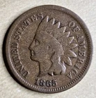 1865 Indian Head Cent Penny Snow 4 FS-1302 Fancy 5 Very Good VG almost Fine F