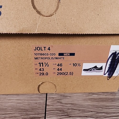 NEW! Men's Size 11.5 - ASICS Jolt 4 Grey/White - Picture 2 of 8