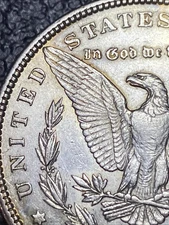 💎 1885 Morgan Silver Dollar - Hot 50 VAM 1C Pitted Reverse Rim Toning Z-22