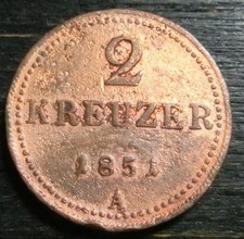 Österreich  2  Kreuzer  1851  Mz. A