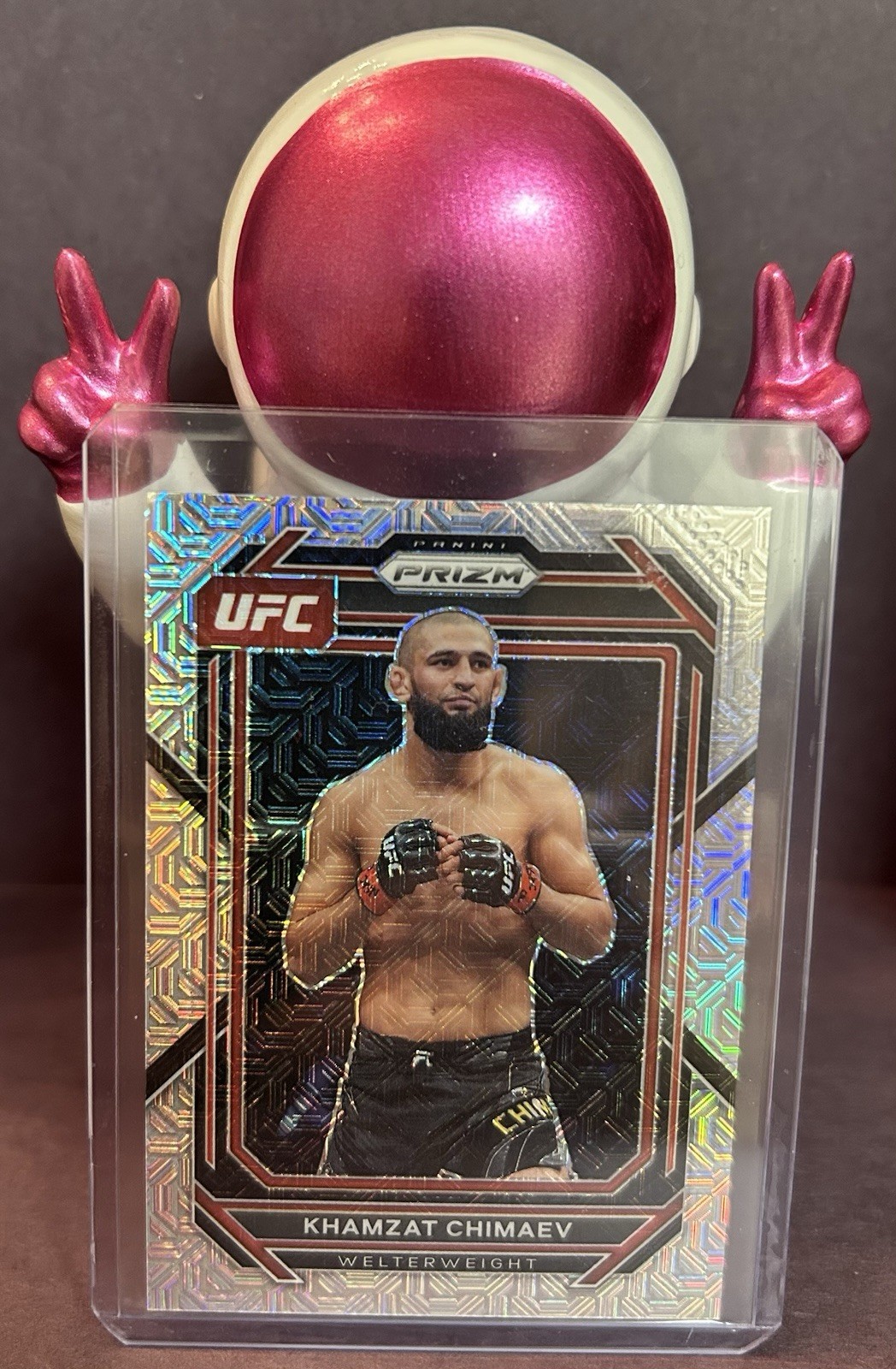 2023 Panini Prizm UFC - Khamzat Chimaev #150 Mojo Prizm /25