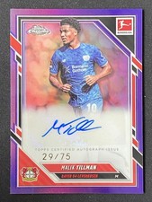 Malik Tillman 2025-26 Topps Chrome Bundesliga Purple Refractor Auto /75 #BA-MT
