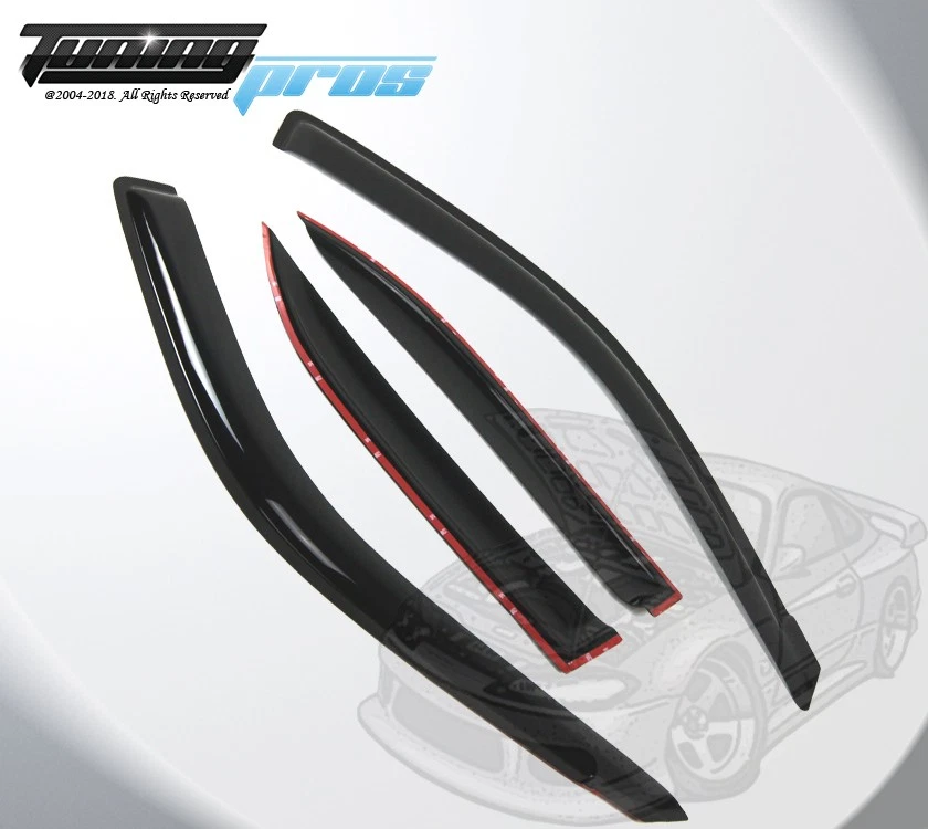 Juego de 4 viseras protectores de lluvia para ventana de humo para Hyundai Accent sedán 2000-2005 Foto 3 de 4