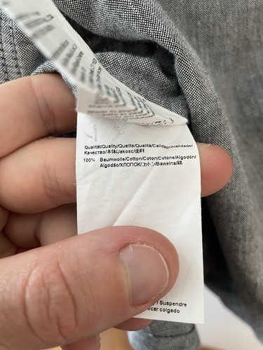 Sobrecamisa Hugo Boss Lovel Cremallera Gris Cambray Ligera Chaqueta Para Hombres XL - Imagen 7 de 11