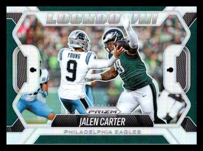 2025 Panini Prizm #17 Jalen Carter Lockdown! Silver Philadelphia Eagles