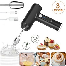 Electric Handheld Whisk Cordless Egg Beater Hand Mixer USB Coffee Food Frother