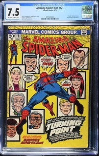 Amazing Spider Man #121 CGC 7.5 Great Book! Vol 1 Death of Gwen Stacy 1973